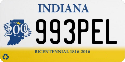 IN license plate 993PEL