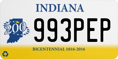 IN license plate 993PEP