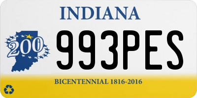 IN license plate 993PES