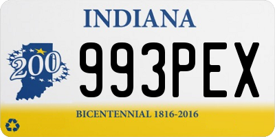 IN license plate 993PEX