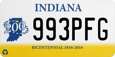 IN license plate 993PFG