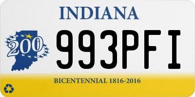 IN license plate 993PFI