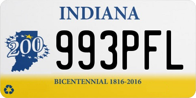 IN license plate 993PFL