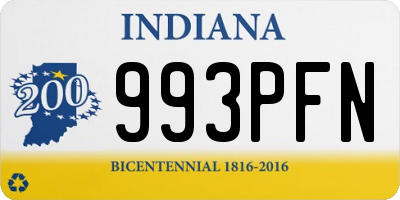 IN license plate 993PFN