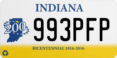 IN license plate 993PFP