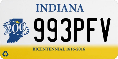 IN license plate 993PFV