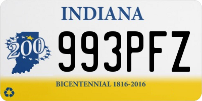 IN license plate 993PFZ