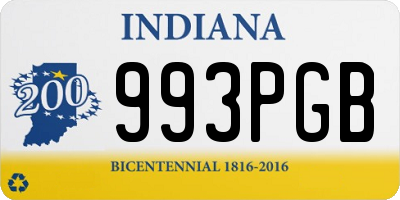 IN license plate 993PGB