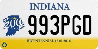 IN license plate 993PGD