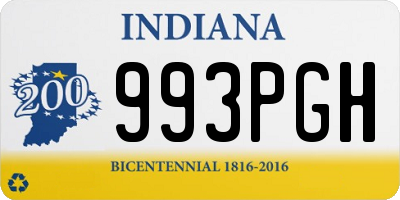 IN license plate 993PGH