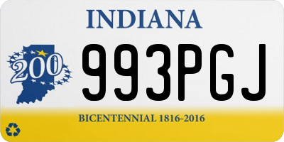 IN license plate 993PGJ