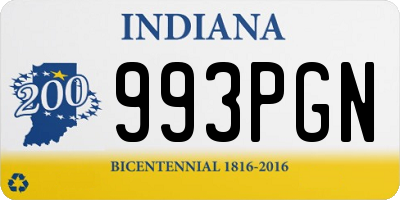 IN license plate 993PGN