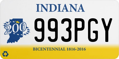 IN license plate 993PGY