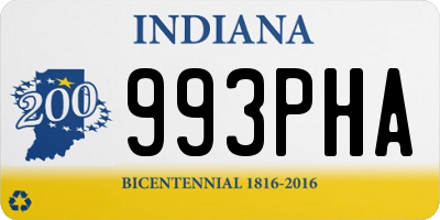 IN license plate 993PHA