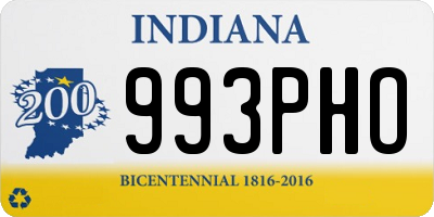 IN license plate 993PHO