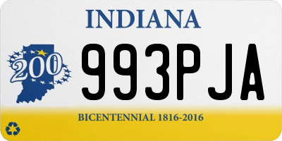 IN license plate 993PJA