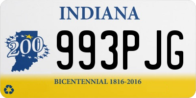 IN license plate 993PJG