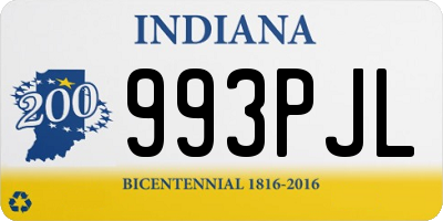 IN license plate 993PJL