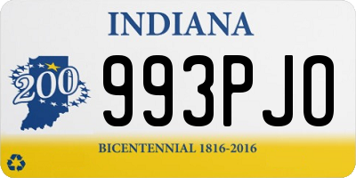 IN license plate 993PJO