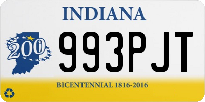 IN license plate 993PJT