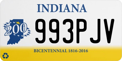 IN license plate 993PJV