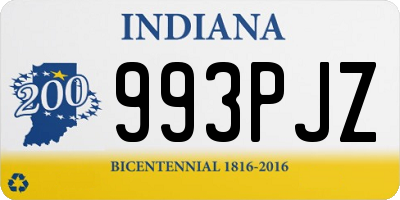 IN license plate 993PJZ