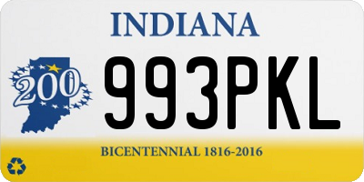 IN license plate 993PKL