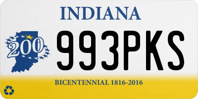 IN license plate 993PKS