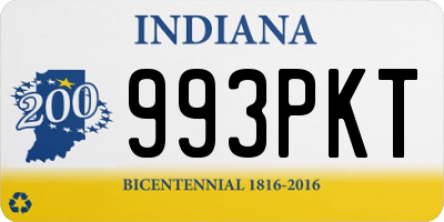 IN license plate 993PKT