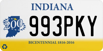 IN license plate 993PKY