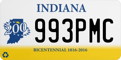 IN license plate 993PMC