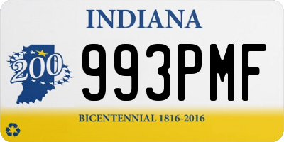 IN license plate 993PMF