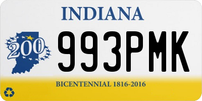 IN license plate 993PMK