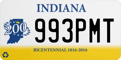 IN license plate 993PMT