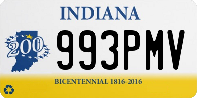 IN license plate 993PMV