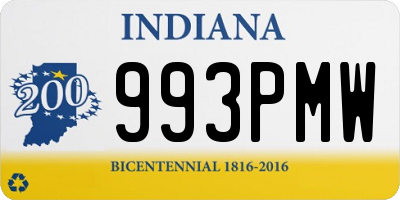 IN license plate 993PMW