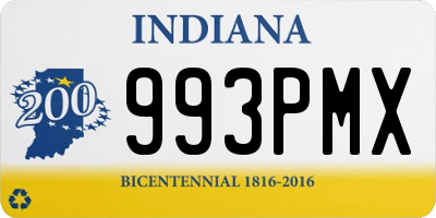 IN license plate 993PMX