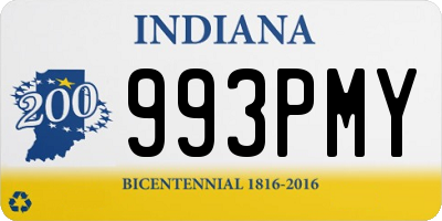 IN license plate 993PMY