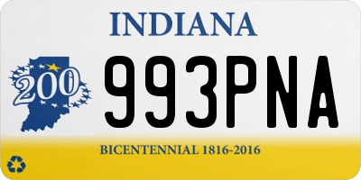 IN license plate 993PNA