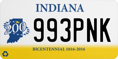 IN license plate 993PNK