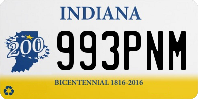 IN license plate 993PNM