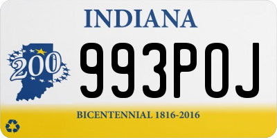 IN license plate 993POJ