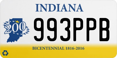 IN license plate 993PPB