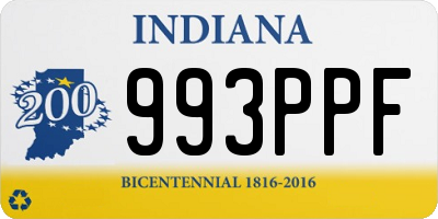 IN license plate 993PPF