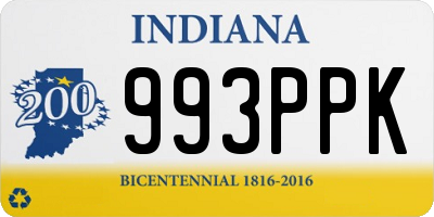 IN license plate 993PPK