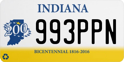 IN license plate 993PPN