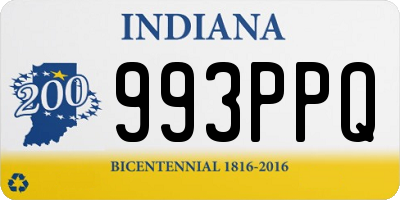 IN license plate 993PPQ