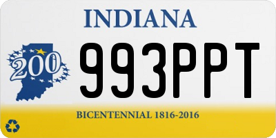 IN license plate 993PPT