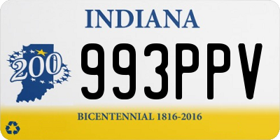 IN license plate 993PPV