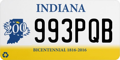 IN license plate 993PQB